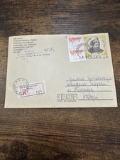 Vintage Poland Registered Cover 1983 Batory Postal Rate Anniversary