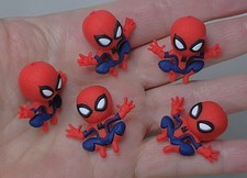 5 Pc Spiderman - 3d Silicone Focal Beads - Beadable Pens Jewelry & Keychains