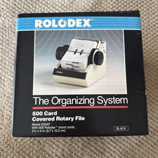 Vtg Rolodex Swivel File NSW-35 Covered Rotary Card File RARE Color BLACK NEW