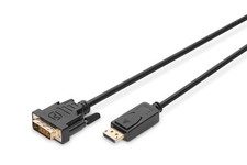 Digitus 3m DP Male to DVI-D Male DisplayPort Adapter Cable - Black Full HD - DP
