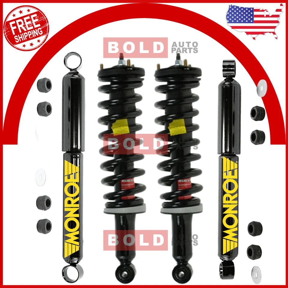 Juego de amortiguadores traseros y muelles helicoidales y puntal de suspensión delantera Monroe para Toyota Tacoma Foto 2 de 4