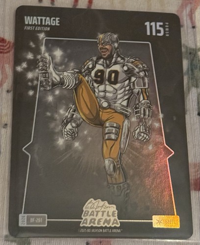 TJ Watt-Wattage-2026 Bo Jackson Battle Arena Card STEEL Foil-Steelers