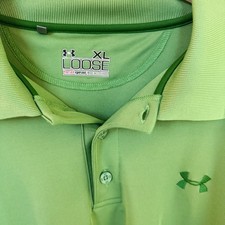 Under Armour Men  s Heat Gear Performance Golf Polo Green XL