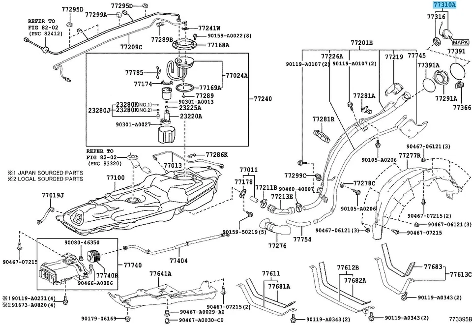 NUEVO tapa de gas del tanque de combustible 77300-07030 2014-2017 Toyota Camry Toyota Corolla genuino Foto 2 de 3