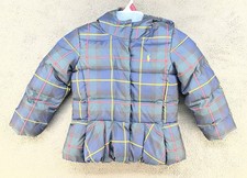 Polo Ralph Lauren Down Puffer Jacket Tartan Plaid Size 4/4T