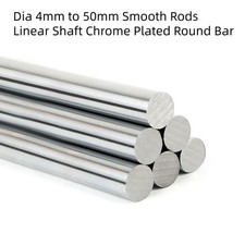 Dia 4mm to 50mm Smooth Rods Linear Shaft Chrome Plated Round Bar 3D Printer CNC