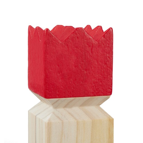 Kubb Wikingerspiel Outdoorspiel Familienspiel Wikinger Bodenspiel Holz natur/rot - Bild 9 von 11