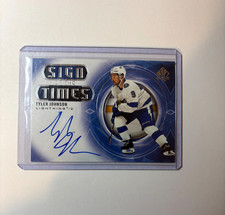 2020 UPPER DECK SP AUTHENTIC #SOTT-TJ TYLER JOHNSON TAMPA SIGN OF THE TIMES AUTO