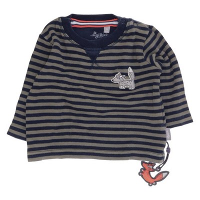 Sigikid, Sweatshirt, Größe: 68, Blau/Beige, Baumwolle, Streifen #eHX