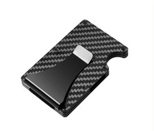 Minimalist Wallet for Men, Money Clip Cash Strap Wallet, RFID Blocking Metal W