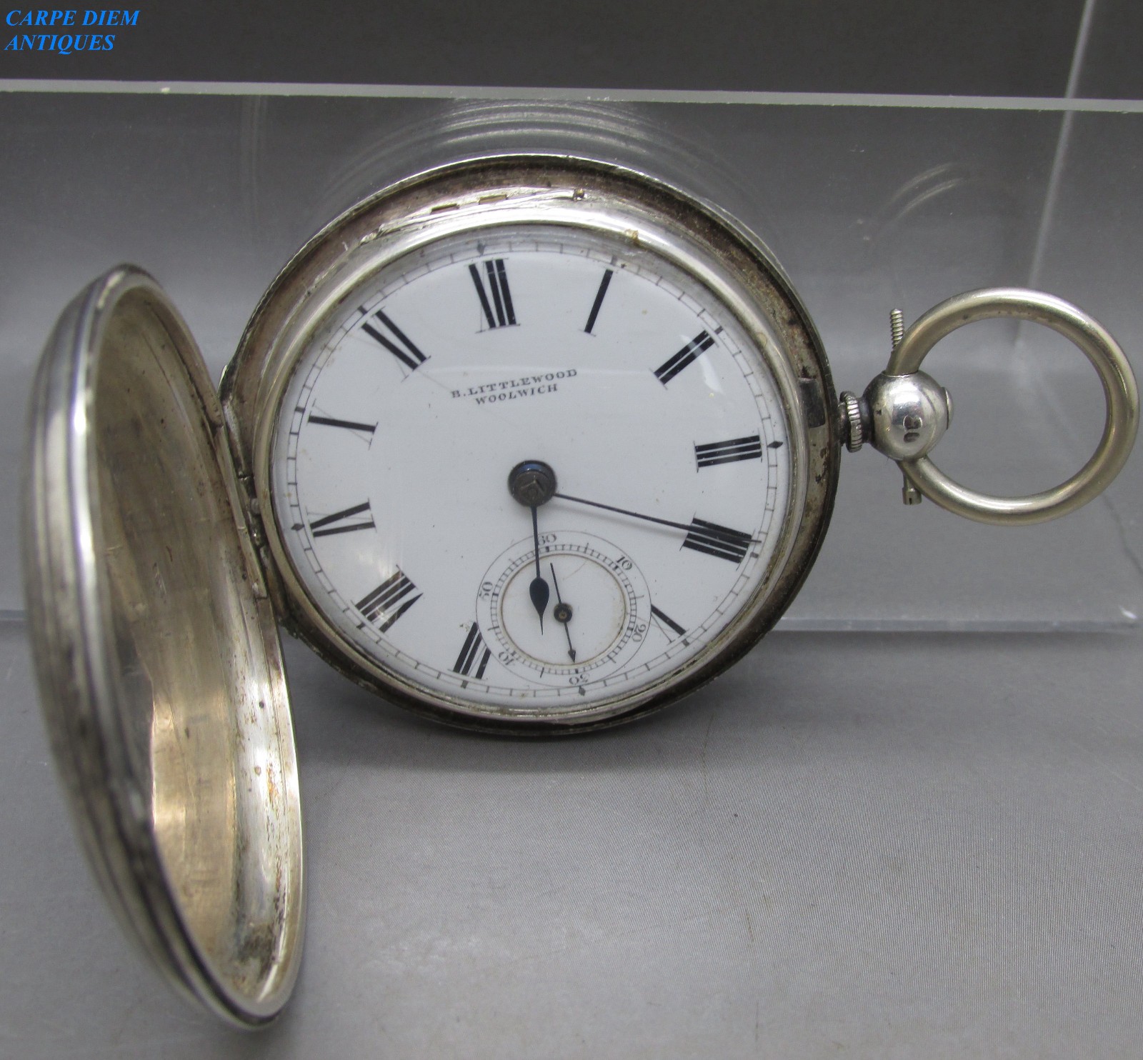 POCKET HUNTER LONDON SILVER STERLING 1866 FUSEE SOLID ANTIQUE 49mm WATCH FULL - vintagewatches.pk