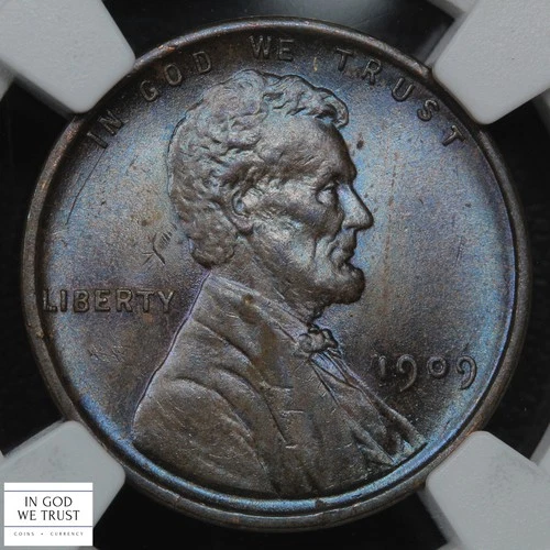 1909 Lincoln Wheat Copper Cent 1C NGC MS 63 BN (Beautiful Toning!)