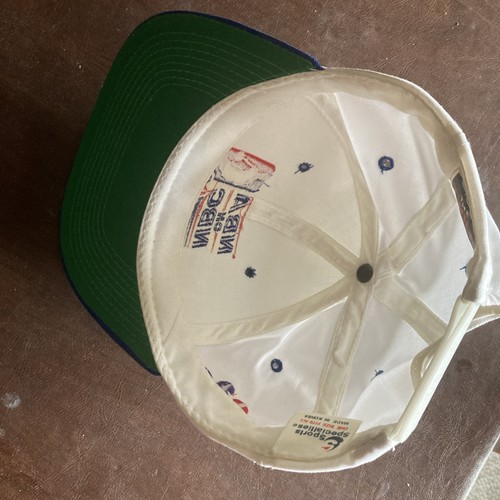 NOS Vintage NBA on NBC Adjustable Snapback Hat 80s Peacock Logo One Size Fits - Picture 8 of 14