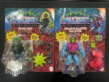 Masters of The Universe Lot Of 2 Snake Face &Dragon Blaster Skeletor  Deluxe New