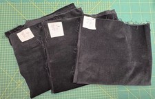 Reststücke 3 große Teile HILCO Babycord SCHWARZ - 2x 110x65 cm, 1x 100x60 cm