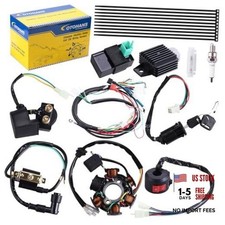 Complete Electrics Wiring Harness Coil Stator Solenoid Relay CDI Spark Plug