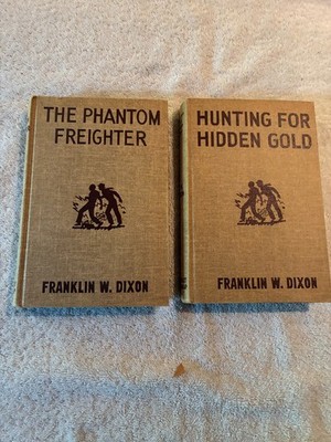 2  Hardy Boys Books The Phantom Fighter 1947 & Hunting for Hidden Gold 1928