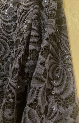 R & M Lacey & Sequined Dressy Navy Jacket SZ 12 Chest 40” L 15.5” - Picture 7 of 14
