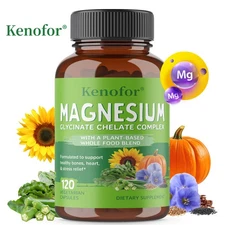 Magnesium Glycinate 200 Mg Per Serving Chelated High Absorption Gentle Stomach