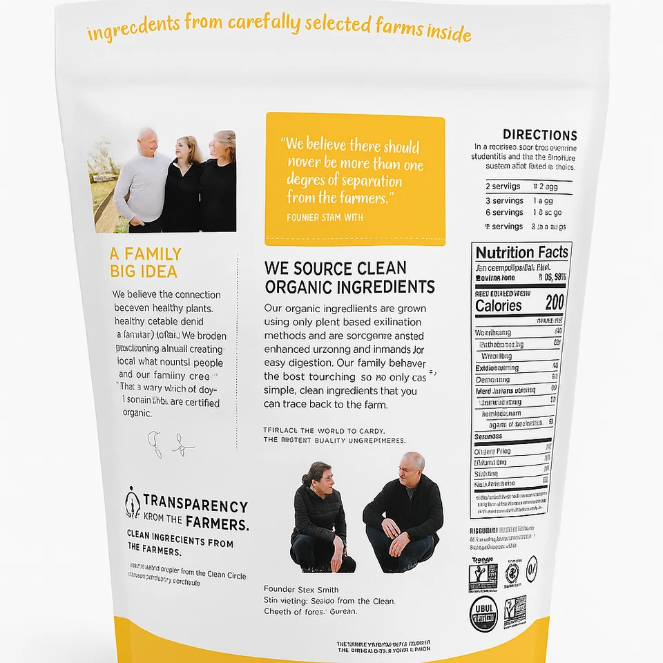 Avena laminada germinada sin gluten orgánica One Degree 5 libras (80 oz) Foto 2 de 2