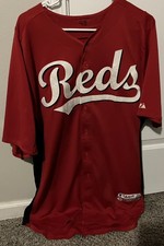 Cincinnati Reds Silverio Authentic Game-Used MLB Baseball Game Jersey MLB COA