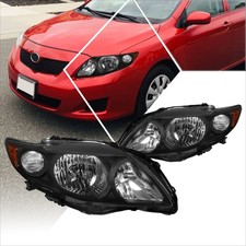 Headlights Assembly Compatible with 2009 2010 Toyota Corolla, 2Pcs Headlamps