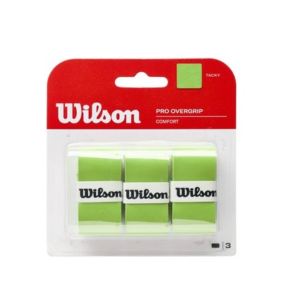 WILSON Sporting Goods Pro Overgrip Tennis Grip - One Size (Pack of 3), Green