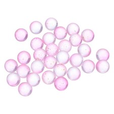 30-Pack Glass Marbles, 10MM Luminous Glass Ball for Fish Tank Pink