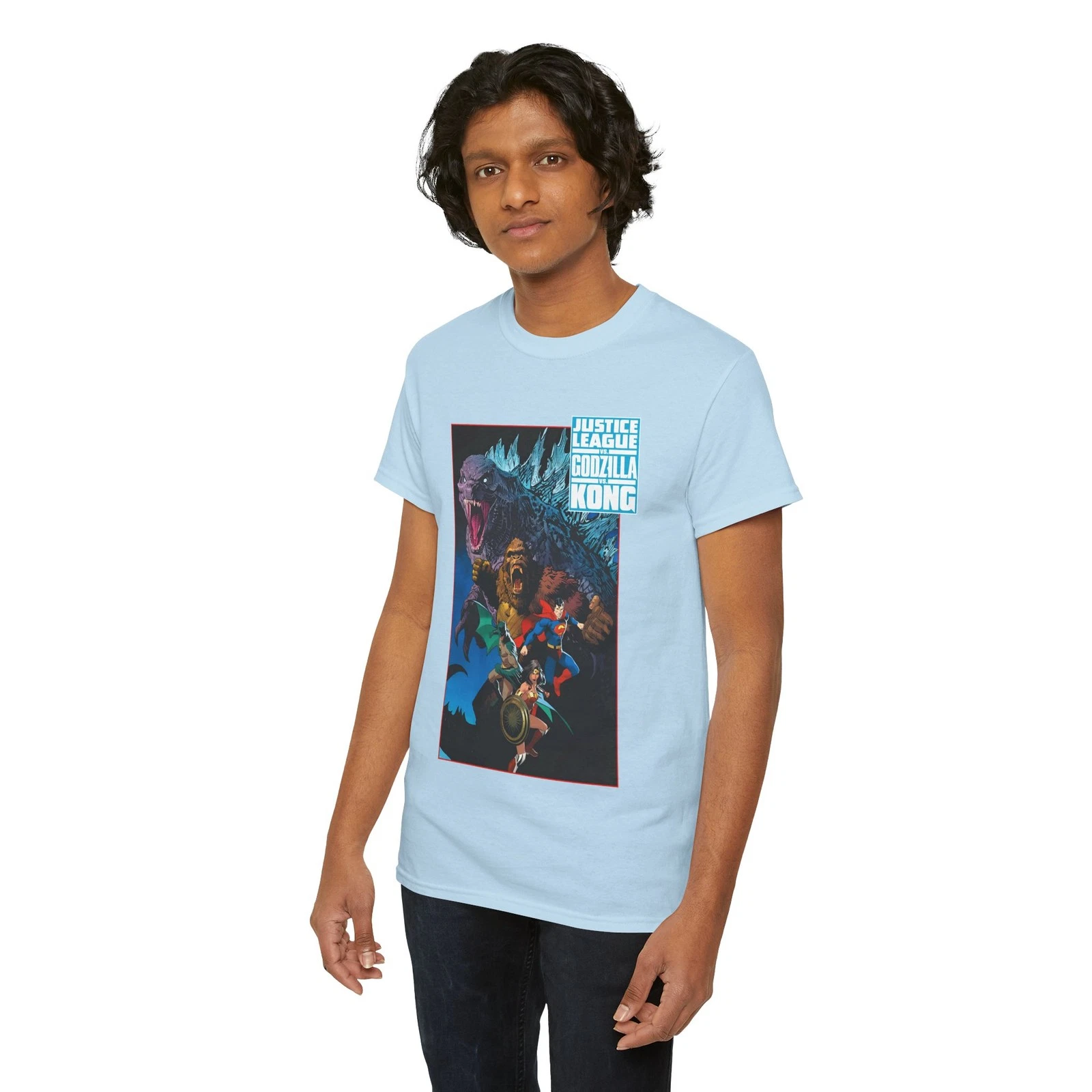 Justice League Vs god zilla Vs Kong T-Shirt - Dan Mora Art - Superman - DC Comics