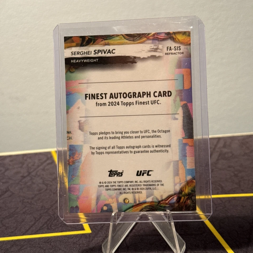 SERGHEI SPIVAC 2024 Topps Finest UFC Refractor Auto #/99 - Image 2 of 2