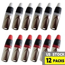 12Pack XLR 3Pin Male Plug with Plated Nickel Housing Audio Connector Microphone