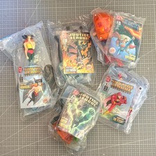 2003 DC Justice League Burger King Kids Meal Toys Set of 5. MIP