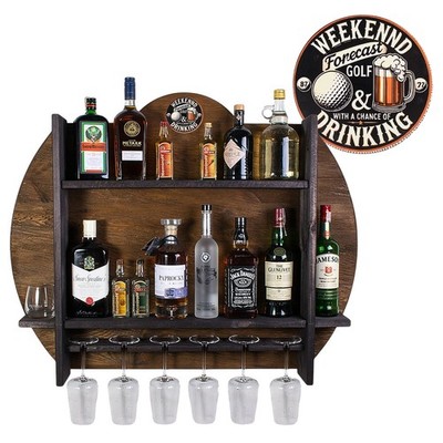 John Paddle Wandbar Vintage Loft 99x78x14 cm Weekend Drinking Brown