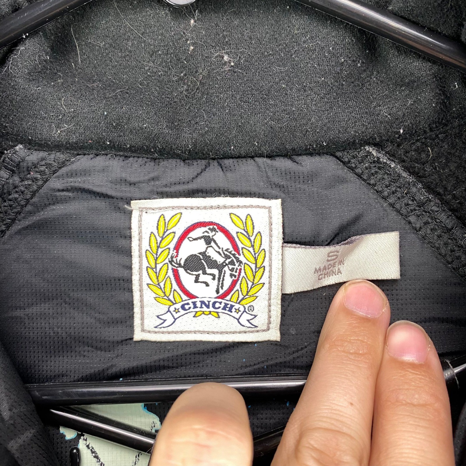 Cinch Mens Small Gray Black Softshell Puffer Jack… - image 2