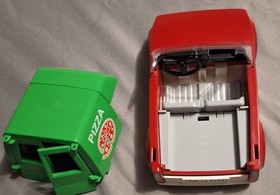 Playmobil 6292 Add-On Pizza Delivery Car 6392 driver rare sets 1988 Germany