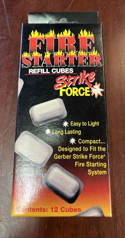 Gerber Fire Starter Starting Tinder Cubes Camping Survival Gear Kit 12 Cubes NIB