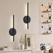 40Cm Battery Operated Wall Lights, Modern Rechargeable Wall Lamps, Cordless Wall