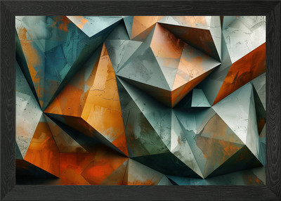 3D Geometrische Abstrakte Kunst Gerahmtes Wandbild Poster Leinwanddruck Bild