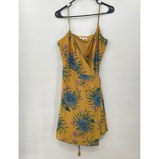 Madewell Floral Print Mini Dress Yellow Blue Pink Sleeveless Summer Women's