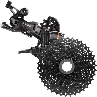microSHIFT ADVENT 9-Speed Bike Components Bundle Short Cassette, Short Cage
