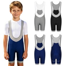 Kids Boys Girls Bodysuit Sports Jumpsuit Camp Leotard Patchwork Shorts Fitness