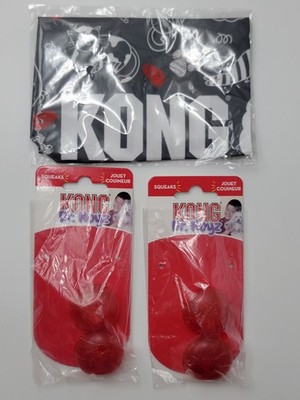 4 New Kong Dr Noyz Pet Toy Replacement Squeakers + Bonus Bandana Cat Dog Animal