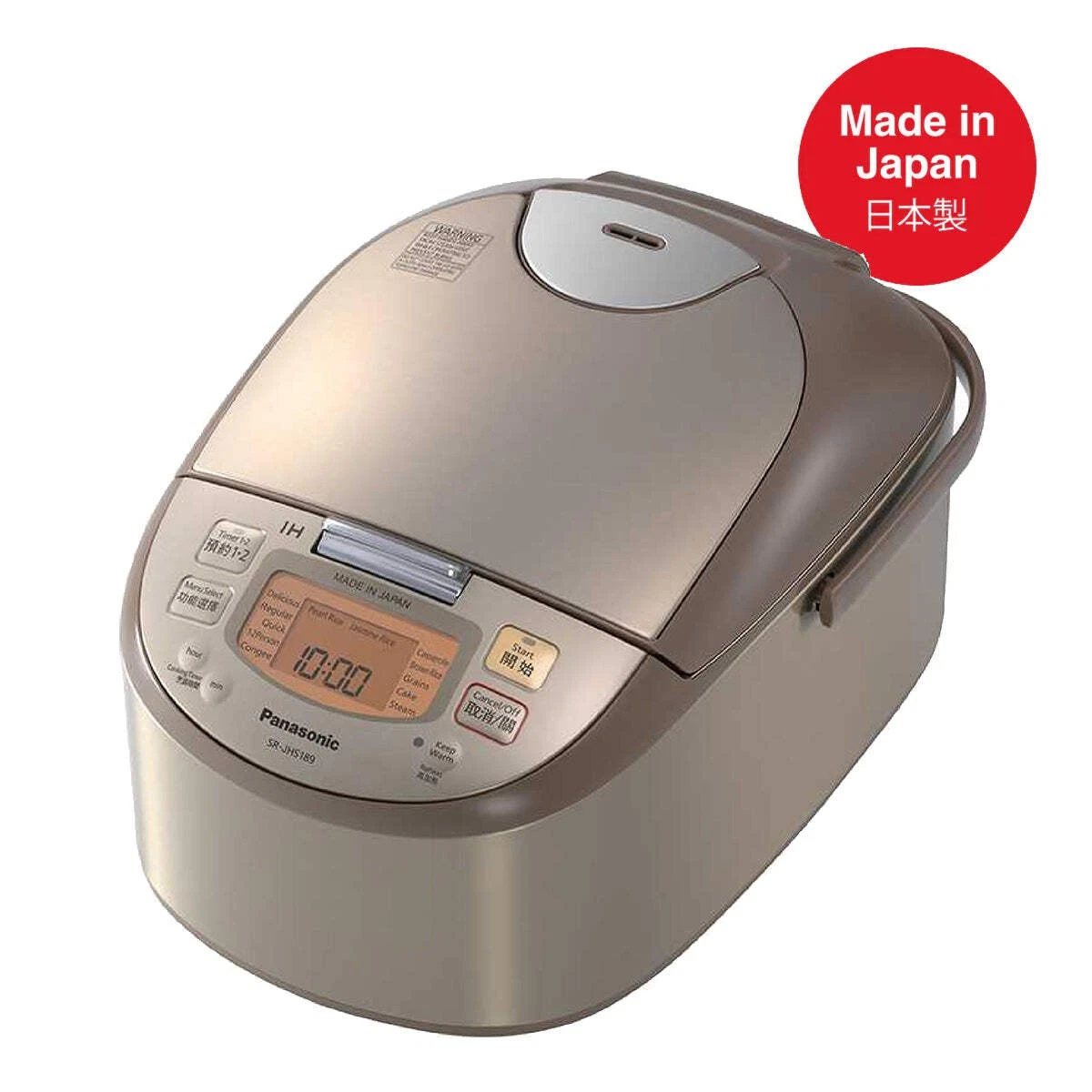 Panasonic Diamond Kamado IH Rice Cooker | SR-JHS Series (1/1.8L) (220V UK Plug)
