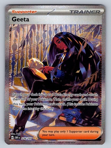 Geeta 226/197 NM/M Obsidian Flames SIR Pokemon Holo T06864