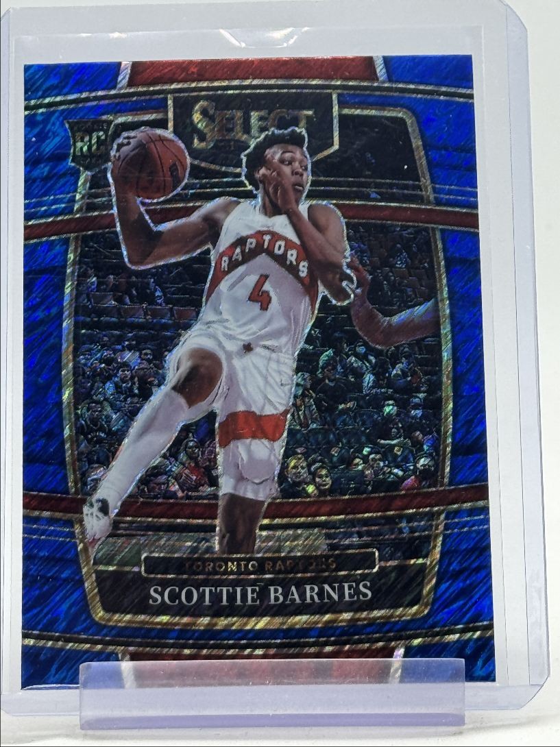 SCOTTIE BARNES 2021-22 SELECT CONCOURSE ROOKIE BLUE SHIMMER A RC Q6015