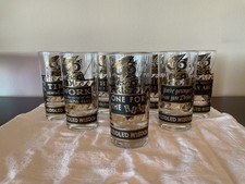 Georges Briard Muddled Wisdom 8 MCM Cocktail Highball Gold Black Rare PERFECT 