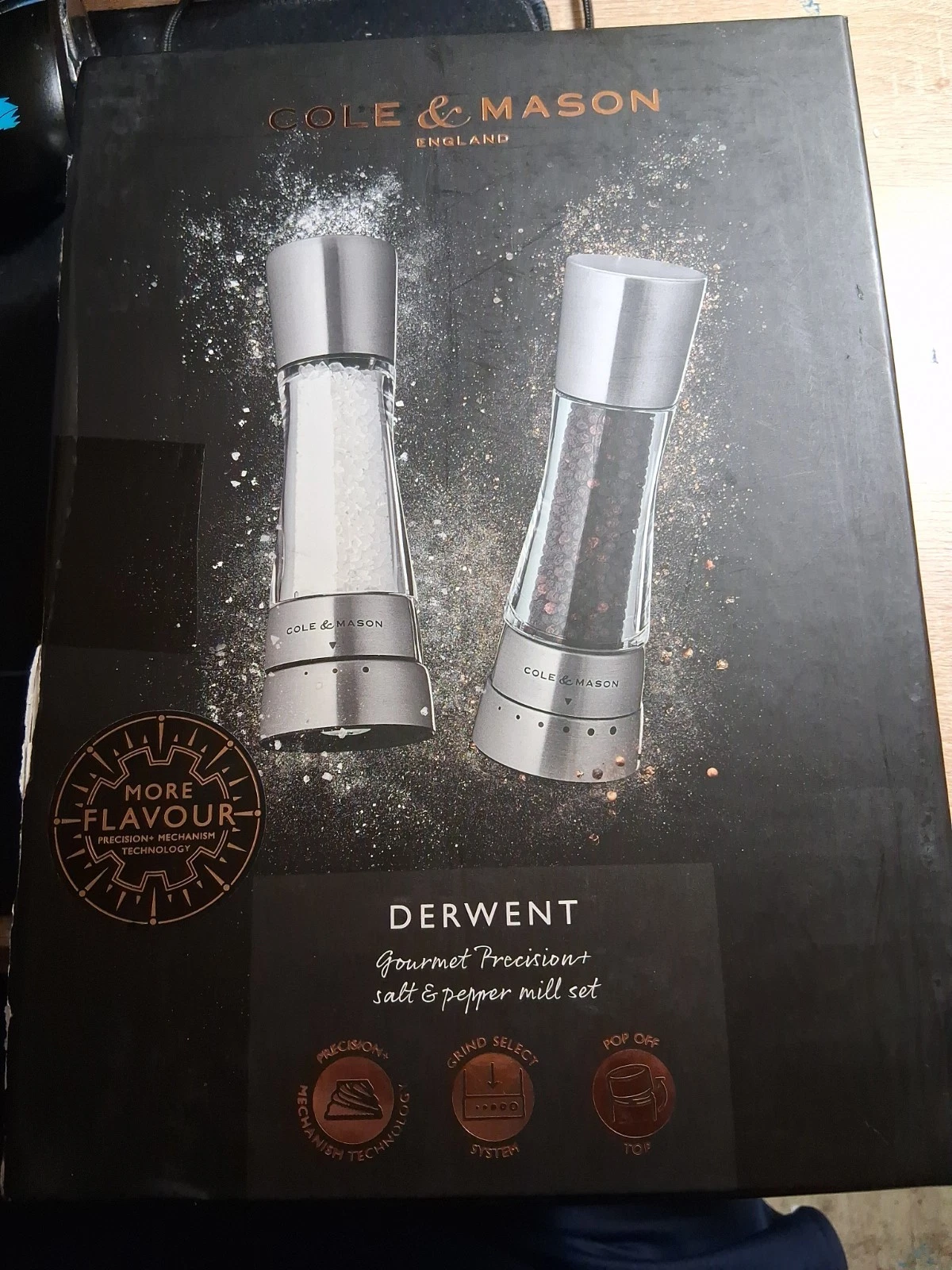 New Cole And Mason Derwent Stainless Steel Salt & Pepper Grinder Set Open Box
Opens in a new window 