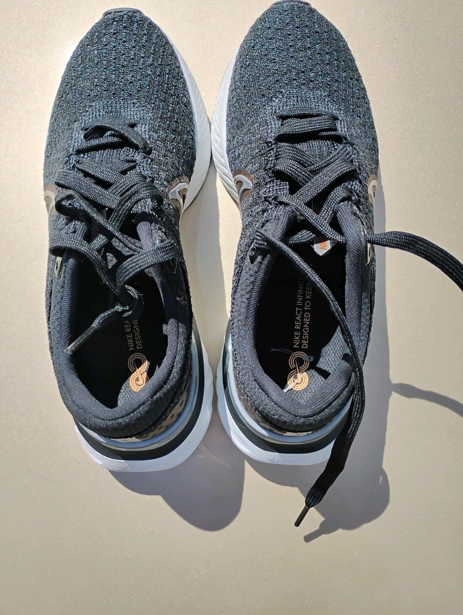 run　No1 Nike React Infinity Run Flyknit 3 Black Metallic Copper | eBay