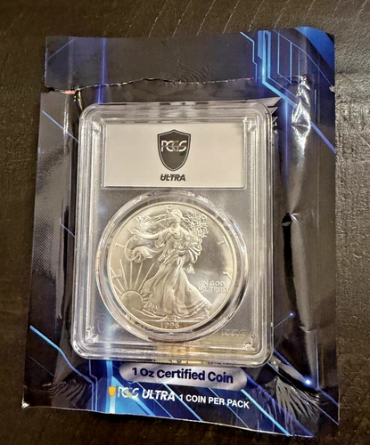 1996 American Silver Eagle 1oz .999 Silver PCGS MS69 Key Date Ultra Breaks