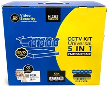 AHD Security Camera System H.265 Network CCTV Kit Universal 5-in-1,  AHD-4C-4B